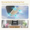 imagePecute 2in1 Cat Window Perch ampamp Wall Shelves  Sturdy Solid Wood Frame 4 Large Rotating Suction Cups Washable Carpet Cloth Cover SpaceSaving Indoor Cat Hammock Bed for Large Cats ampamp KittensCarpet S  118L x 102W x 62H 