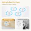 imagePecute 2in1 Cat Window Perch ampamp Wall Shelves  Sturdy Solid Wood Frame 4 Large Rotating Suction Cups Washable Carpet Cloth Cover SpaceSaving Indoor Cat Hammock Bed for Large Cats ampamp KittensCarpet M  157L x 102W x 7H 