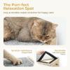 imagePecute 2in1 Cat Window Perch ampamp Wall Shelves  Sturdy Solid Wood Frame 4 Large Rotating Suction Cups Washable Carpet Cloth Cover SpaceSaving Indoor Cat Hammock Bed for Large Cats ampamp KittensCarpet S  118L x 102W x 62H 