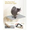 imagePecute 2in1 Cat Window Perch ampamp Wall Shelves  Sturdy Solid Wood Frame 4 Large Rotating Suction Cups Washable Carpet Cloth Cover SpaceSaving Indoor Cat Hammock Bed for Large Cats ampamp KittensCarpet M with Sisal Post