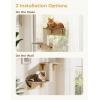 imagePecute 2in1 Cat Window Perch ampamp Wall Shelves  Sturdy Solid Wood Frame 4 Large Rotating Suction Cups Washable Carpet Cloth Cover SpaceSaving Indoor Cat Hammock Bed for Large Cats ampamp KittensCarpet M with Sisal Post