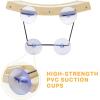 imagePecute 2in1 Cat Window Perch ampamp Wall Shelves  Sturdy Solid Wood Frame 4 Large Rotating Suction Cups Washable Carpet Cloth Cover SpaceSaving Indoor Cat Hammock Bed for Large Cats ampamp KittensSisal Scratcher