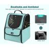 imagePecute Cat Backpack Carrier Small Dog Backpack Carrier Pet Backpack Carrier for Cats Dogs Puppy Kitten Cat Carrier Bag Carrying for Travel Hiking Bike Riding Walking OutdoorMint Green