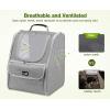 imagePecute Cat Backpack Carrier Small Dog Backpack Carrier Pet Backpack Carrier for Cats Dogs Puppy Kitten Cat Carrier Bag Carrying for Travel Hiking Bike Riding Walking OutdoorLight Gray