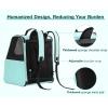 imagePecute Cat Backpack Carrier Small Dog Backpack Carrier Pet Backpack Carrier for Cats Dogs Puppy Kitten Cat Carrier Bag Carrying for Travel Hiking Bike Riding Walking OutdoorMint Green