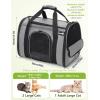imagePecute Cat Carrier with Wheels Large Up to 22lbs with Pet Nest and Bowl Pet Travel Carrier Smooth 360 Dual Wheels Pet Rolling Carrier Comfortable Breathable and Safe for car Travel Bus Subway