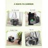 imagePecute Cat Carrier with Wheels Large Up to 22lbs with Pet Nest and Bowl Pet Travel Carrier Smooth 360 Dual Wheels Pet Rolling Carrier Comfortable Breathable and Safe for car Travel Bus Subway