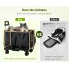 imagePecute Cat Carrier with WheelsSteel Wire Frame Cat Carrier Stable Pet Trolley Bag for Cats Pet Handbag and Stroller Bag Portable Cat Carrier Bag for Car Travel Bus Subway Dark Grey