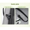 imagePecute Cat Carrier with WheelsSteel Wire Frame Cat Carrier Stable Pet Trolley Bag for Cats Pet Handbag and Stroller Bag Portable Cat Carrier Bag for Car Travel Bus Subway Grey