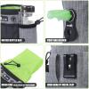 imagePecute Dog Treat Pouch HandsFree Dog Training Bag with Shoulder Strap Waist Belt Metal Clip and Foldable Bowl Builtin Poop Bag Dispenser 3 Ways to Wear Suitable for Training Walking GreyGrey  Green