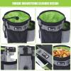 imagePecute Dog Treat Pouch HandsFree Dog Training Bag with Shoulder Strap Waist Belt Metal Clip and Foldable Bowl Builtin Poop Bag Dispenser 3 Ways to Wear Suitable for Training Walking GreyGrey  Green