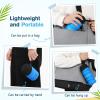 imagePecute Dog Water Bottle Portable ampamp Retractable17oz29oz Dog Water Bottle with Folding Bowl 5 Levels Capacity in 1 Carabiner Clip 100 Food Grade Silicone Ideal for Outdoor WalkingHikingTravelDark Blue