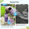 imagePecute Dog Water Bottle Portable ampamp Retractable17oz29oz Dog Water Bottle with Folding Bowl 5 Levels Capacity in 1 Carabiner Clip 100 Food Grade Silicone Ideal for Outdoor WalkingHikingTravelPurple