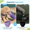 imagePecute Dog Water Bottle Portable ampamp Retractable17oz29oz Dog Water Bottle with Folding Bowl 5 Levels Capacity in 1 Carabiner Clip 100 Food Grade Silicone Ideal for Outdoor WalkingHikingTravelPurple