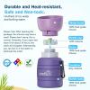 imagePecute Dog Water Bottle Portable ampamp Retractable17oz29oz Dog Water Bottle with Folding Bowl 5 Levels Capacity in 1 Carabiner Clip 100 Food Grade Silicone Ideal for Outdoor WalkingHikingTravelPurple