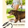 imagePecute Hands Free Dog Leash with Pouch Waist Belt Fanny Pack with Soft Padds Dual Padded Handles and Durable Bungee for Walking Hiking Jogging Biking and Running Up to 220lbsGrey 20