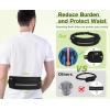 imagePecute Hands Free Dog Leash with Pouch Waist Belt Fanny Pack with Soft Padds Dual Padded Handles and Durable Bungee for Walking Hiking Jogging Biking and Running Up to 220lbsBlacknew