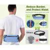 imagePecute Hands Free Dog Leash with Pouch Waist Belt Fanny Pack with Soft Pads Dual Padded Handles and Durable Bungee for Walking Hiking Jogging Biking and Running Up to 220lbs Blue