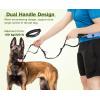 imagePecute Hands Free Dog Leash with Pouch Waist Belt Fanny Pack with Soft Pads Dual Padded Handles and Durable Bungee for Walking Hiking Jogging Biking and Running Up to 220lbs Blue
