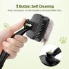 imagePecute SelfCleaning Slicker Brush for Dogs Cats Lightweight Dog Brush for Shedding Massaging Grooming Cat Brush Gently Removes Loose Fur Undercoat for Dogs Cats Rabbits of All Hair TypesBlack
