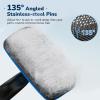 imagePecute SelfCleaning Slicker Brush for Dogs Cats Lightweight Dog Brush for Shedding Massaging Grooming Cat Brush Gently Removes Loose Fur Undercoat for Dogs Cats Rabbits of All Hair TypesBlue