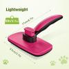 imagePecute SelfCleaning Slicker Brush for Dogs Cats Lightweight Dog Brush for Shedding Massaging Grooming Cat Brush Gently Removes Loose Fur Undercoat for Dogs Cats Rabbits of All Hair TypesPink