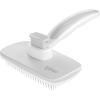 imagePecute SelfCleaning Slicker Brush for Dogs Cats Lightweight Dog Brush for Shedding Massaging Grooming Cat Brush Gently Removes Loose Fur Undercoat for Dogs Cats Rabbits of All Hair TypesGray