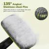 imagePecute SelfCleaning Slicker Brush for Dogs Cats Lightweight Dog Brush for Shedding Massaging Grooming Cat Brush Gently Removes Loose Fur Undercoat for Dogs Cats Rabbits of All Hair TypesGreen