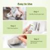imagePecute SelfCleaning Slicker Brush for Dogs Cats Lightweight Dog Brush for Shedding Massaging Grooming Cat Brush Gently Removes Loose Fur Undercoat for Dogs Cats Rabbits of All Hair TypesGray