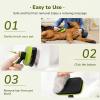 imagePecute SelfCleaning Slicker Brush for Dogs Cats Lightweight Dog Brush for Shedding Massaging Grooming Cat Brush Gently Removes Loose Fur Undercoat for Dogs Cats Rabbits of All Hair TypesGreen