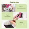 imagePecute SelfCleaning Slicker Brush for Dogs Cats Lightweight Dog Brush for Shedding Massaging Grooming Cat Brush Gently Removes Loose Fur Undercoat for Dogs Cats Rabbits of All Hair TypesPink