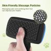 imagePecute SelfCleaning Slicker Brush for Dogs Cats Lightweight Dog Brush for Shedding Massaging Grooming Cat Brush Gently Removes Loose Fur Undercoat for Dogs Cats Rabbits of All Hair TypesBlue