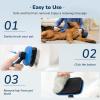 imagePecute SelfCleaning Slicker Brush for Dogs Cats Lightweight Dog Brush for Shedding Massaging Grooming Cat Brush Gently Removes Loose Fur Undercoat for Dogs Cats Rabbits of All Hair TypesBlue