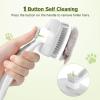 imagePecute SelfCleaning Slicker Brush for Dogs Cats Lightweight Dog Brush for Shedding Massaging Grooming Cat Brush Gently Removes Loose Fur Undercoat for Dogs Cats Rabbits of All Hair TypesGray