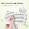 imagePecute SelfCleaning Slicker Brush for Dogs Cats Lightweight Dog Brush for Shedding Massaging Grooming Cat Brush Gently Removes Loose Fur Undercoat for Dogs Cats Rabbits of All Hair TypesGray