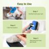 imagePecute SelfCleaning Slicker Brush for Dogs Cats Lightweight Dog Brush for Shedding Massaging Grooming Cat Brush Gently Removes Loose Fur Undercoat for Dogs Cats Rabbits of All Hair TypesBlue