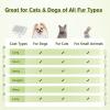 imagePecute SelfCleaning Slicker Brush for Dogs Cats Lightweight Dog Brush for Shedding Massaging Grooming Cat Brush Gently Removes Loose Fur Undercoat for Dogs Cats Rabbits of All Hair TypesGray