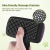 imagePecute SelfCleaning Slicker Brush for Dogs Cats Lightweight Dog Brush for Shedding Massaging Grooming Cat Brush Gently Removes Loose Fur Undercoat for Dogs Cats Rabbits of All Hair TypesPurple