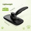 imagePecute SelfCleaning Slicker Brush for Dogs Cats Lightweight Dog Brush for Shedding Massaging Grooming Cat Brush Gently Removes Loose Fur Undercoat for Dogs Cats Rabbits of All Hair TypesBlack
