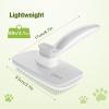imagePecute SelfCleaning Slicker Brush for Dogs Cats Lightweight Dog Brush for Shedding Massaging Grooming Cat Brush Gently Removes Loose Fur Undercoat for Dogs Cats Rabbits of All Hair TypesGray