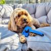 imagePecute SelfCleaning Slicker Brush for Dogs Cats Lightweight Dog Brush for Shedding Massaging Grooming Cat Brush Gently Removes Loose Fur Undercoat for Dogs Cats Rabbits of All Hair TypesBlue