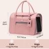 imagePecute Stylish Cat Carrier Up to 13lbs Soft Sided Small Dog Travel Carriers Collapsible Pet Carrier for Small Cats and Dogs with Locking Safety Zippers Puppy Carrier Airline Approved WhitePink