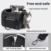 imagePecute Stylish Cat Carrier Up to 13lbs Soft Sided Small Dog Travel Carriers Collapsible Pet Carrier for Small Cats and Dogs with Locking Safety Zippers Puppy Carrier Airline Approved WhiteBlack