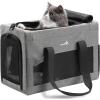 imageAirline Approved Cat Carrier Pet Carrier SoftSided Portable Dog Carrier with Stable Structure Breathable Bag for Pets Less Than 12lbs Cat Carrier Bag for Both Long and Short Trips Dark GrayLight Gray