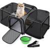 imagePecute Expandable Cat Carrier Soft Side Pet Carrier with Seat Belt Dog Carriers for Small Dogs Portable ampamp Foldable Cat Bag Carrier Great for Travel Outdoor Hiking Camping