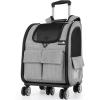 imagePecute Pet Rolling Carrier Pet Carrier Backpack Collapsible with Detachable Trolley MultiFunction Pet Backpack with Upgrade 5 Wheels Breathable Pet Travel Carrier for Cats ampamp Puppies