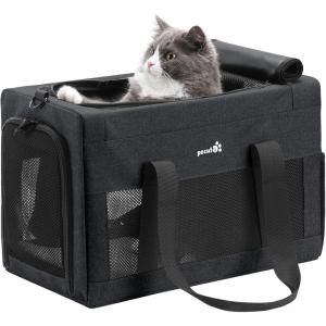 imageAirline Approved Cat Carrier Pet Carrier SoftSided Portable Dog Carrier with Stable Structure Breathable Bag for Pets Less Than 12lbs Cat Carrier Bag for Both Long and Short Trips Dark GrayDark Gray