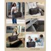 imageCat Carrier Fashion Dog Carrier Upgrade PU Material Pet Carrier Large Cat Carrier Bag Portable and Breathable Soft Cat Carrier Suitable for Travel Outing Shopping as an Instant Pet Bed BrownBrown