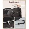 imageCat Carrier Fashion Dog Carrier Upgrade PU Material Pet Carrier Large Cat Carrier Bag Portable and Breathable Soft Cat Carrier Suitable for Travel Outing Shopping as an Instant Pet Bed BrownBrown