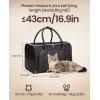 imageCat Carrier Fashion Dog Carrier Upgrade PU Material Pet Carrier Large Cat Carrier Bag Portable and Breathable Soft Cat Carrier Suitable for Travel Outing Shopping as an Instant Pet Bed BrownBrown